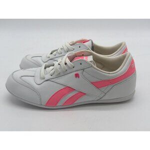 Reebok Womens Classic White & Pink Athletic Shoes Size 6.5